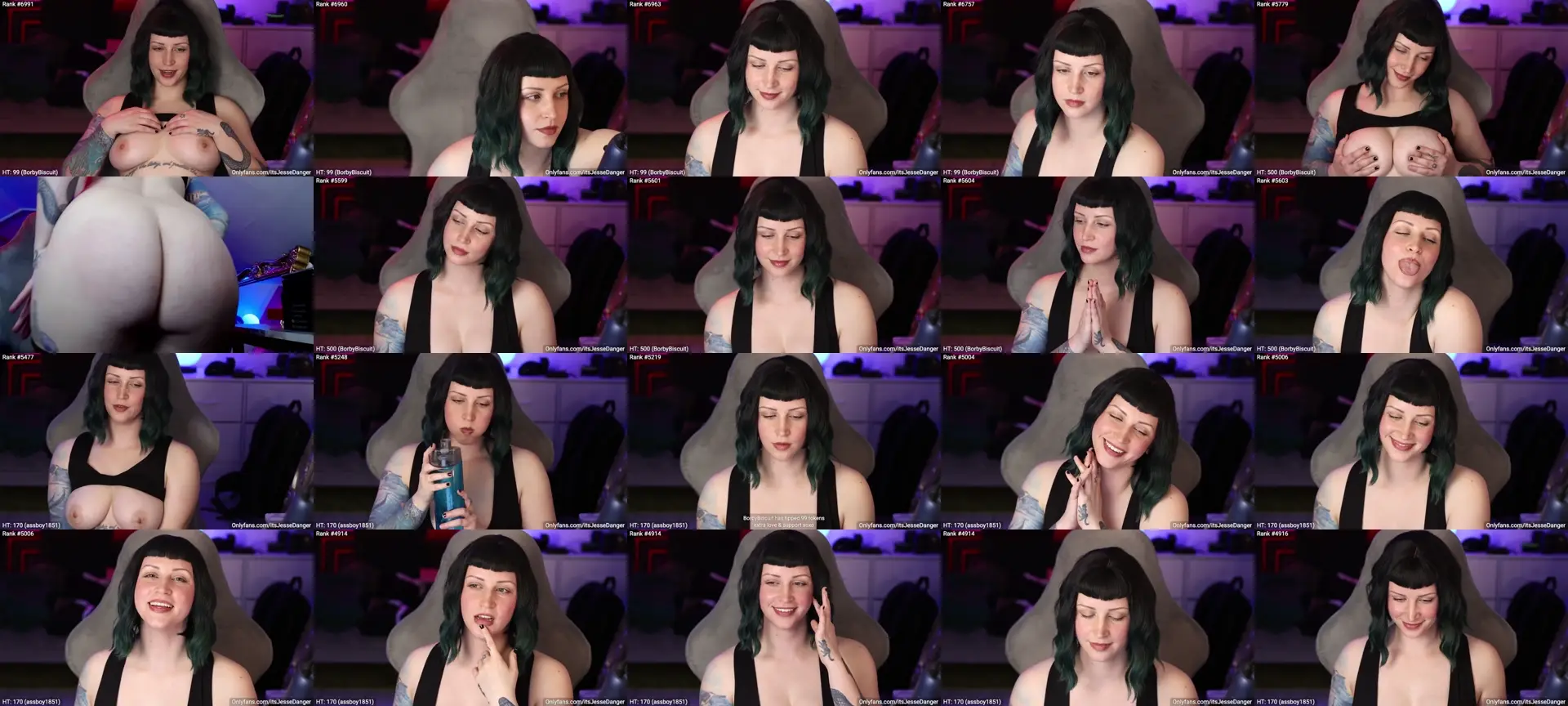 JesseDanger photo contact sheet