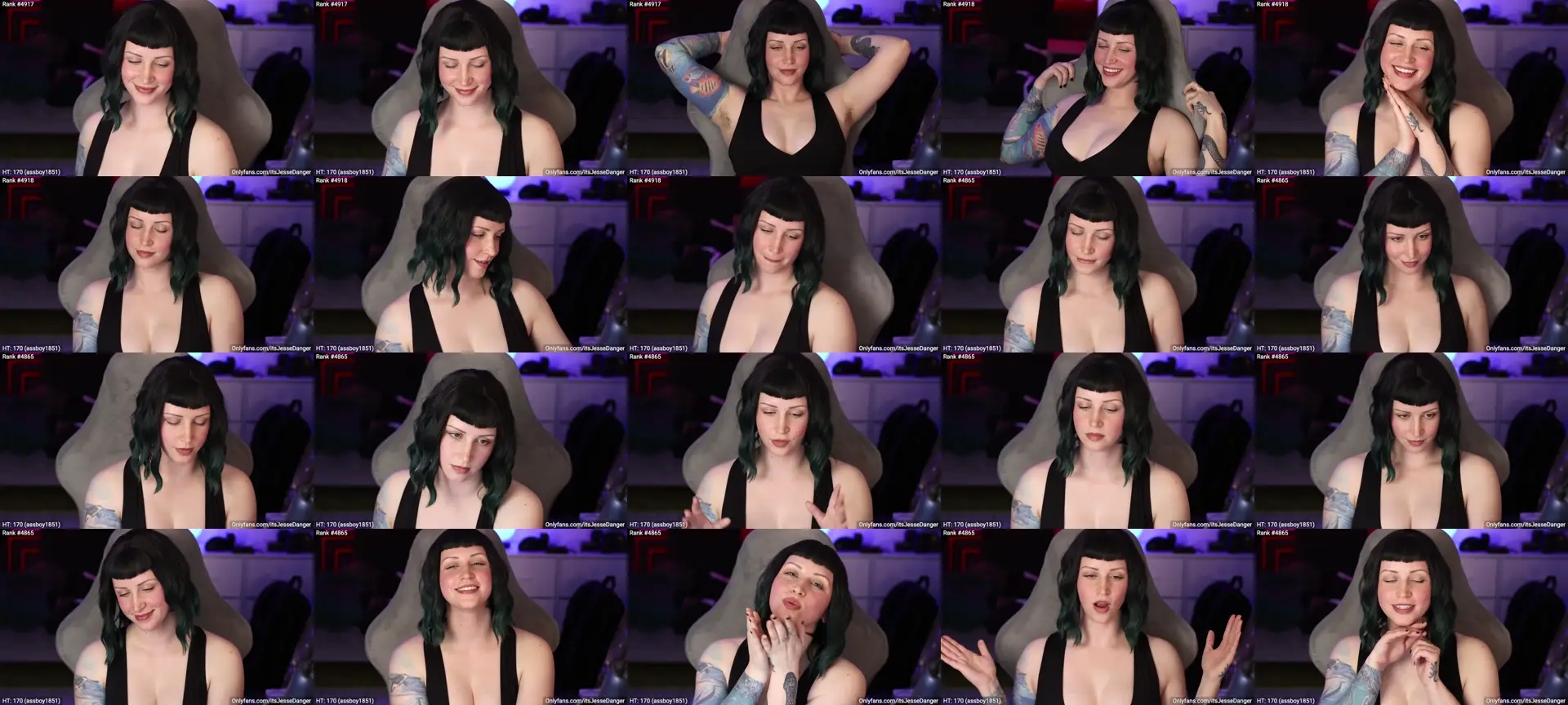 JesseDanger photo contact sheet