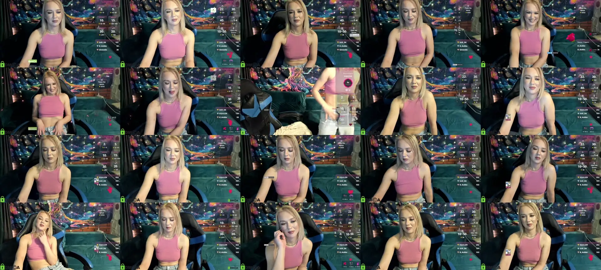 QueenBlondee photo contact sheet