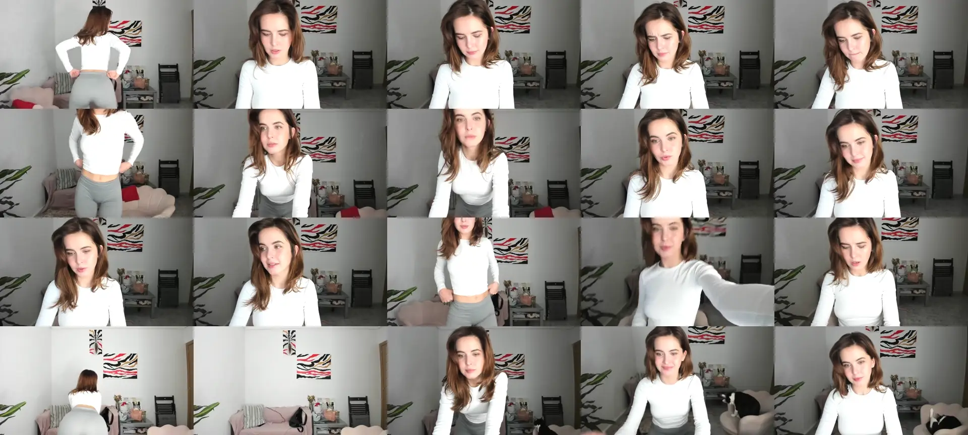 AhahaGirl photo contact sheet