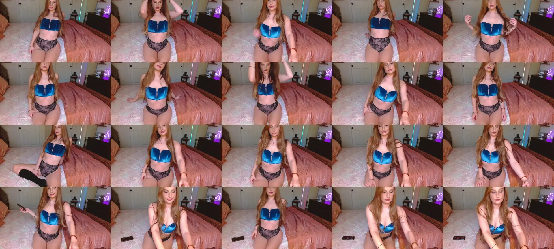 Amateurblonde photo contact sheet