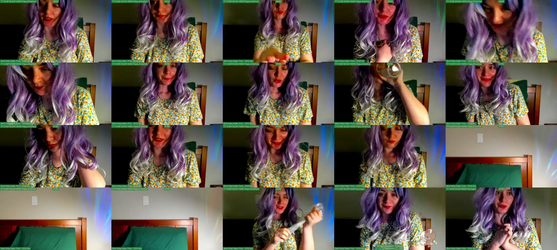 FluffinRayRay photo contact sheet