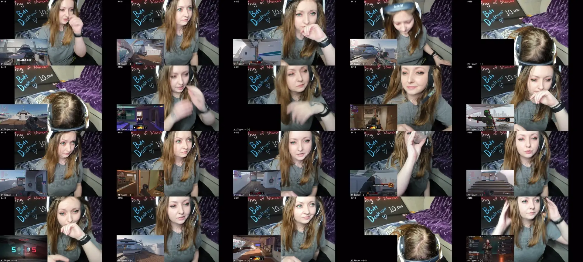 PrincessBluu photo contact sheet