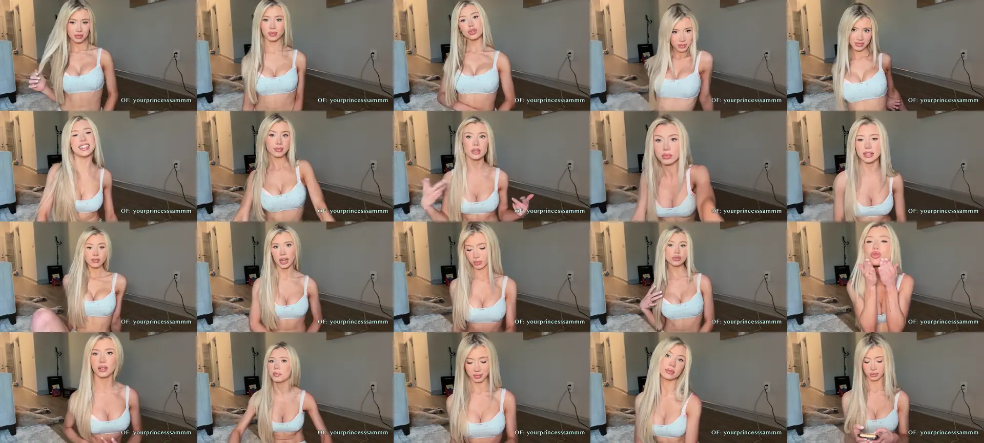 SweetSamxo photo contact sheet