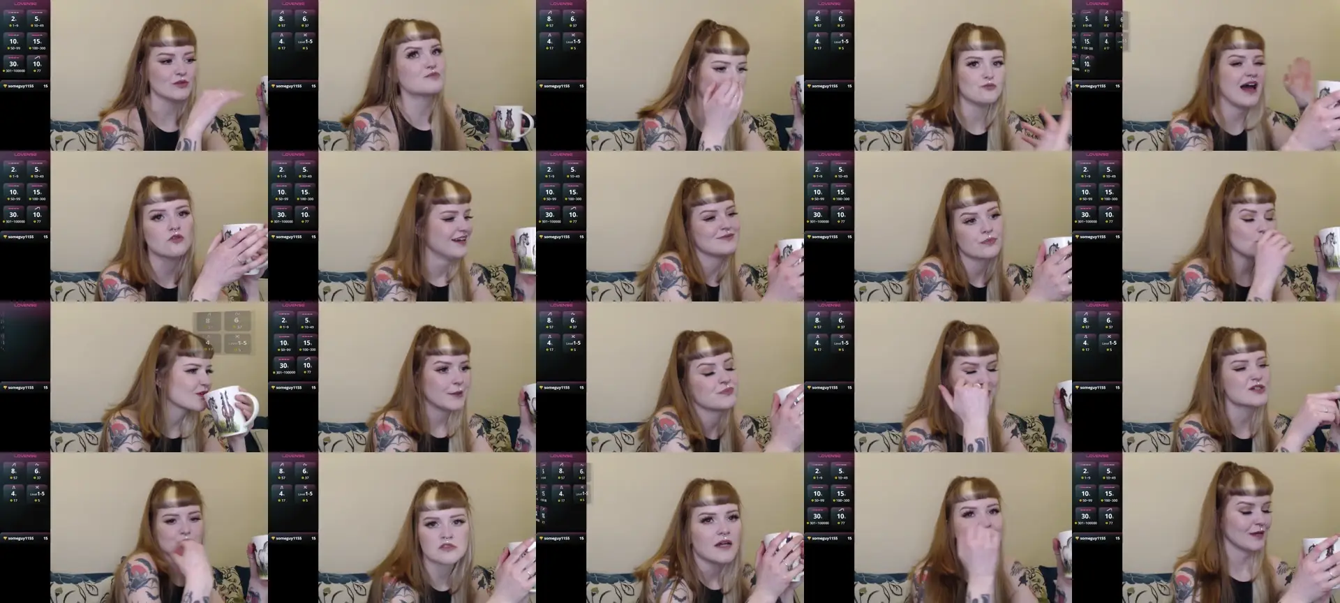 GingerMinnie photo contact sheet