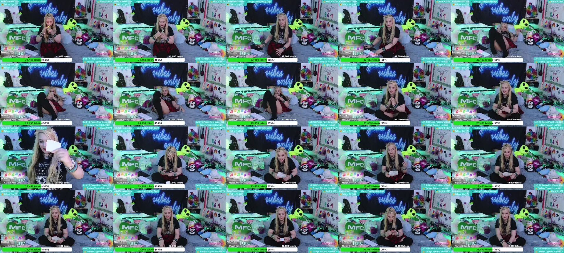 KalieKitten photo contact sheet