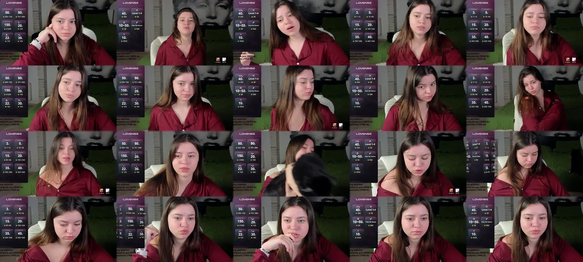 Milania_foxy photo contact sheet