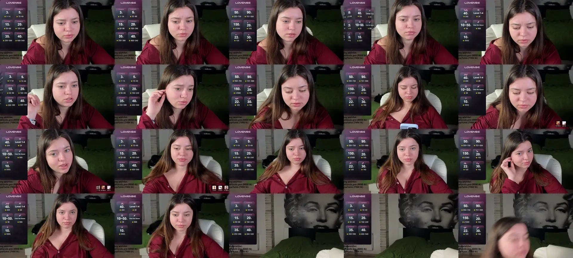 Milania_foxy photo contact sheet