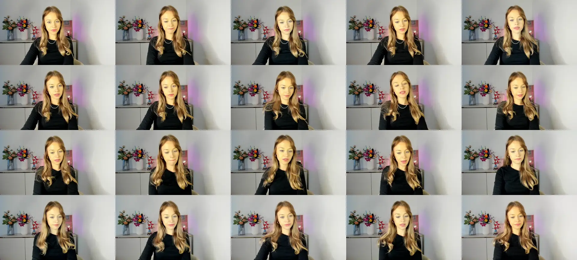 YoursCindy photo contact sheet