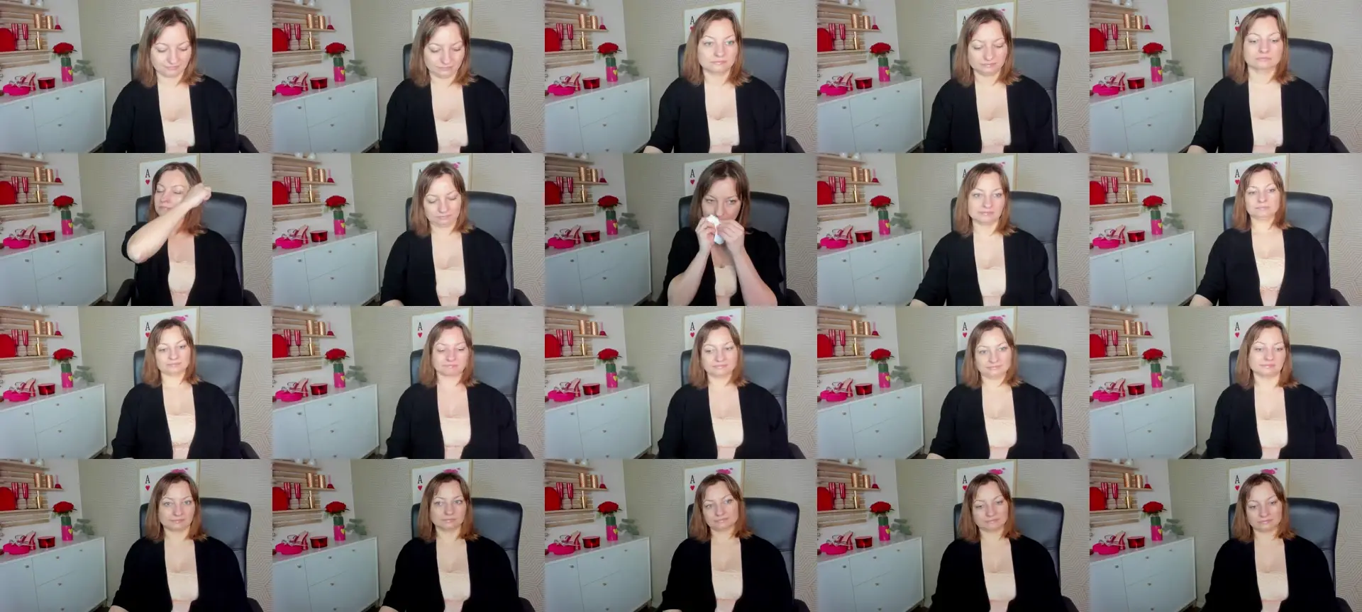 Cum4Angela photo contact sheet