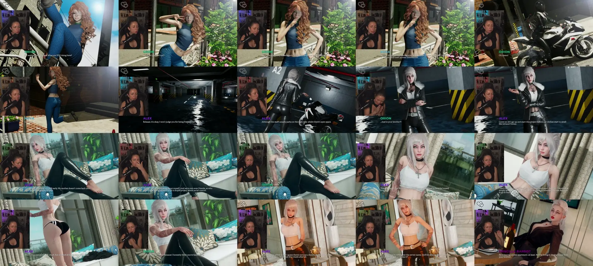 GamerGirl photo contact sheet