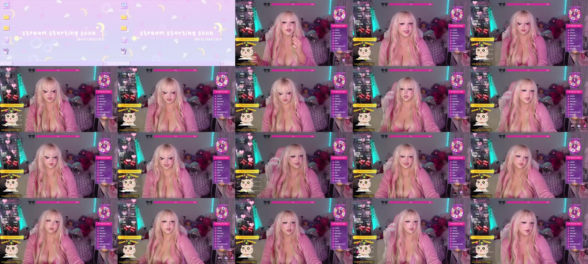 MilkyyyBunny photo contact sheet