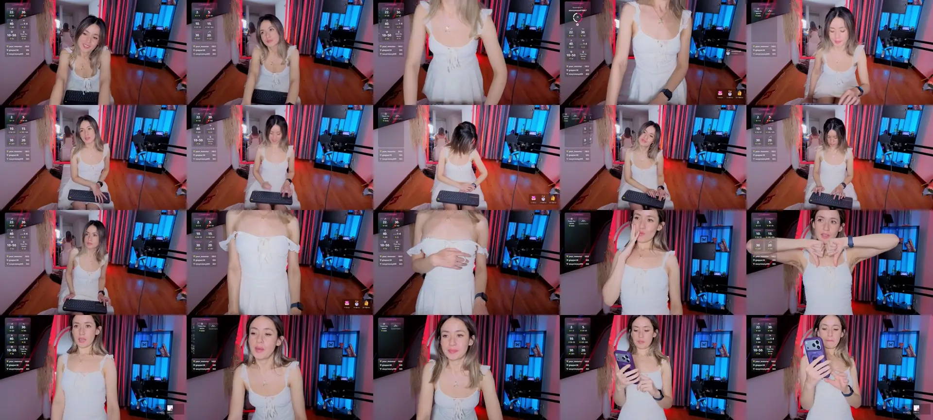 NickySexfire photo contact sheet