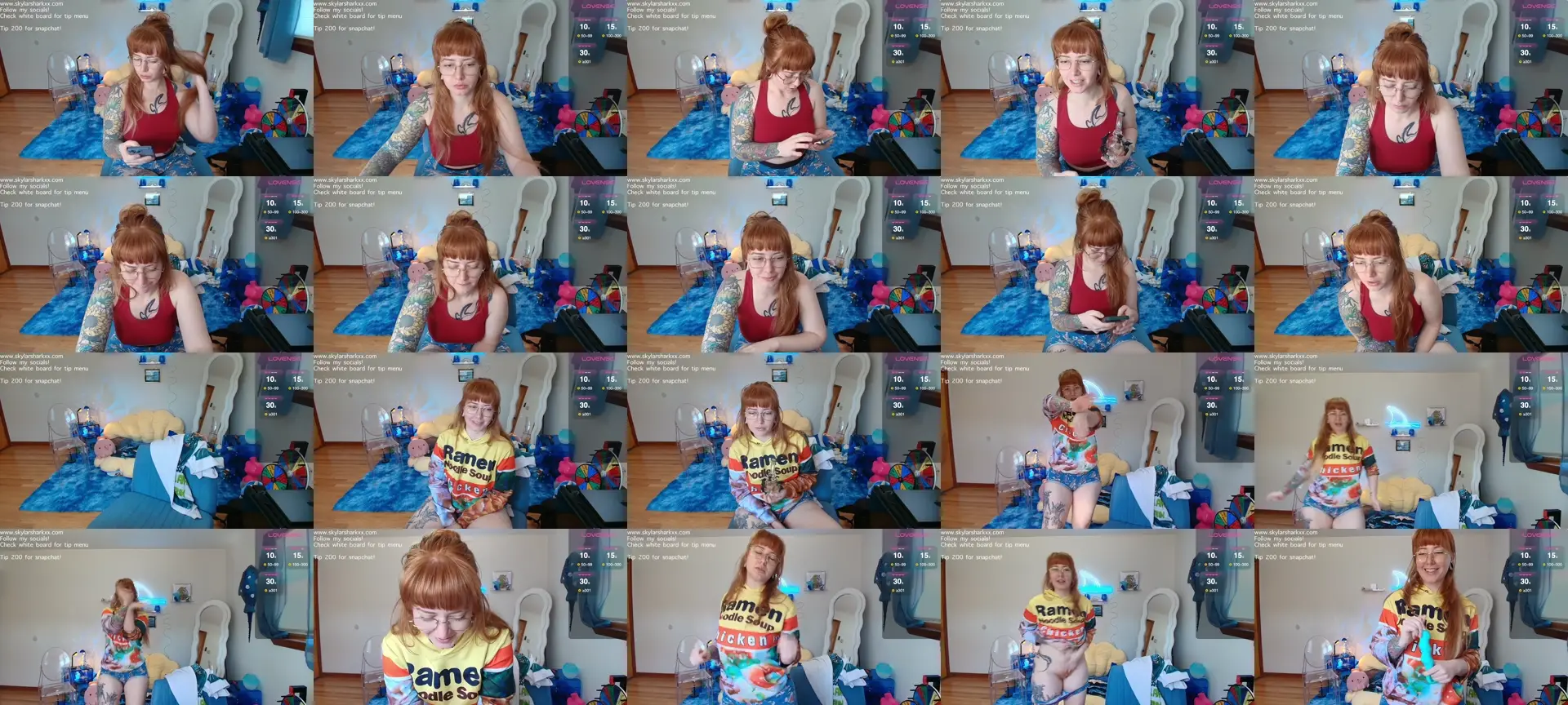 SkylarShark photo contact sheet