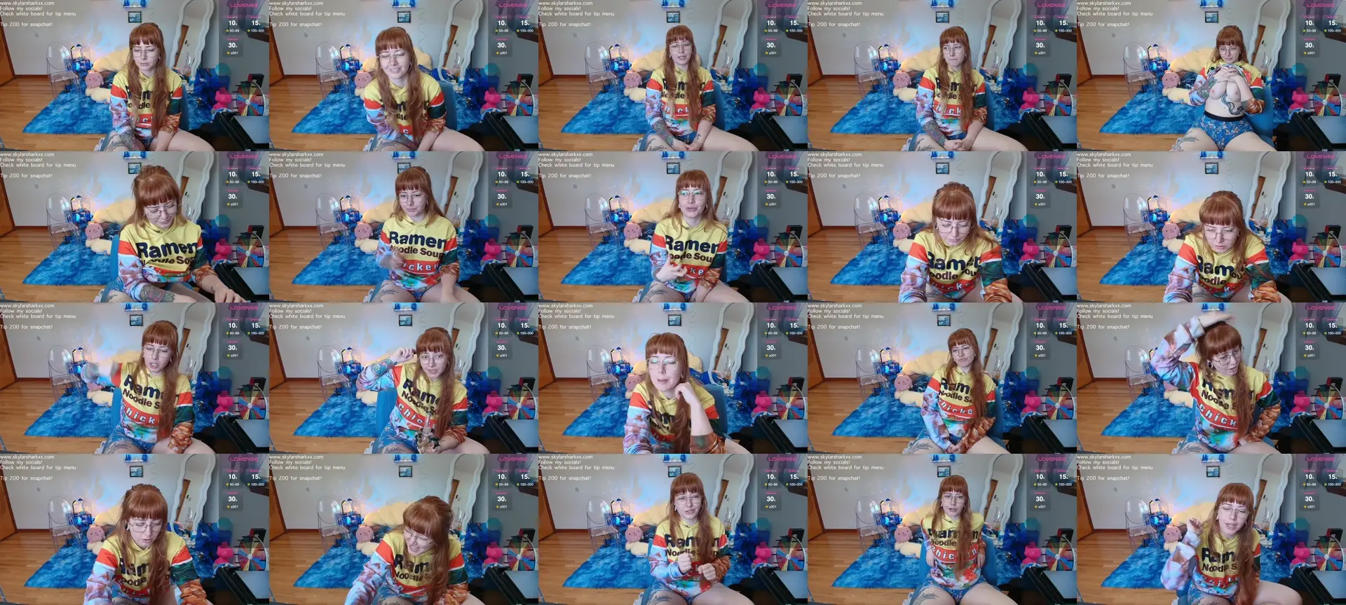 SkylarShark photo contact sheet