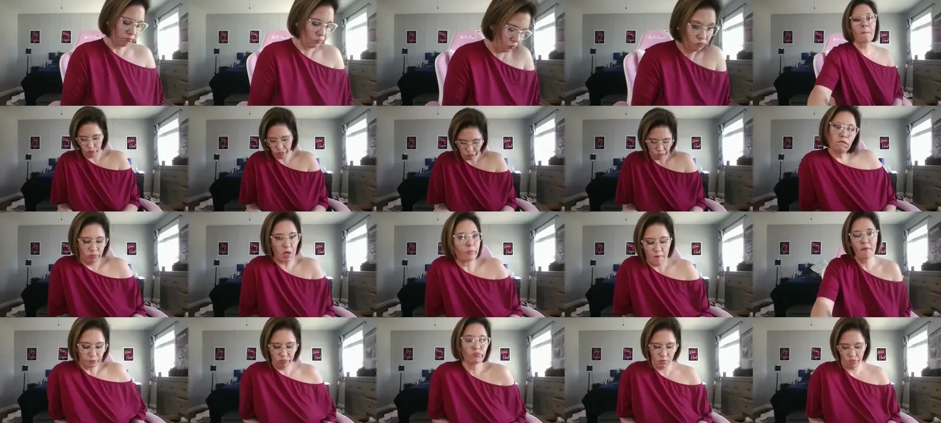 Peachygoddess photo contact sheet