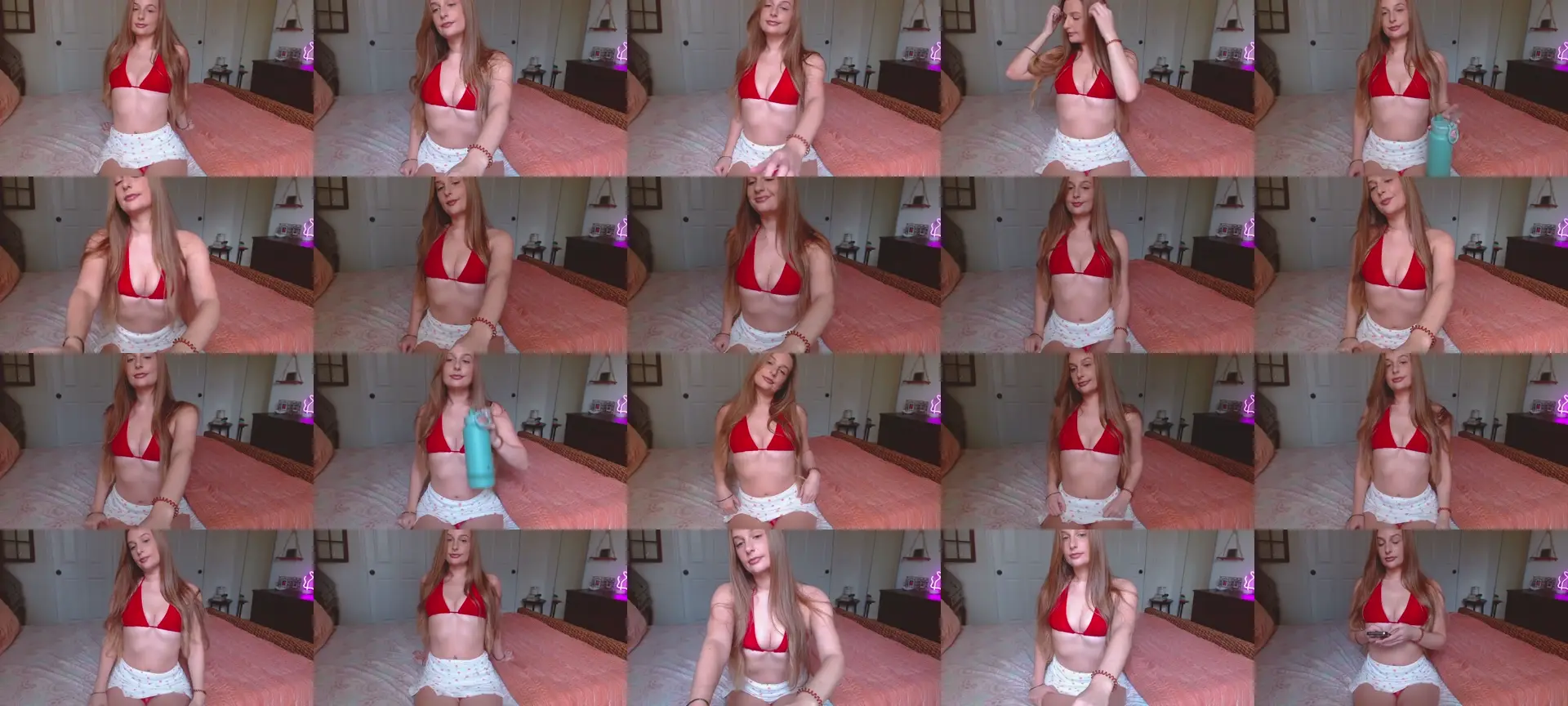 Amateurblonde photo contact sheet