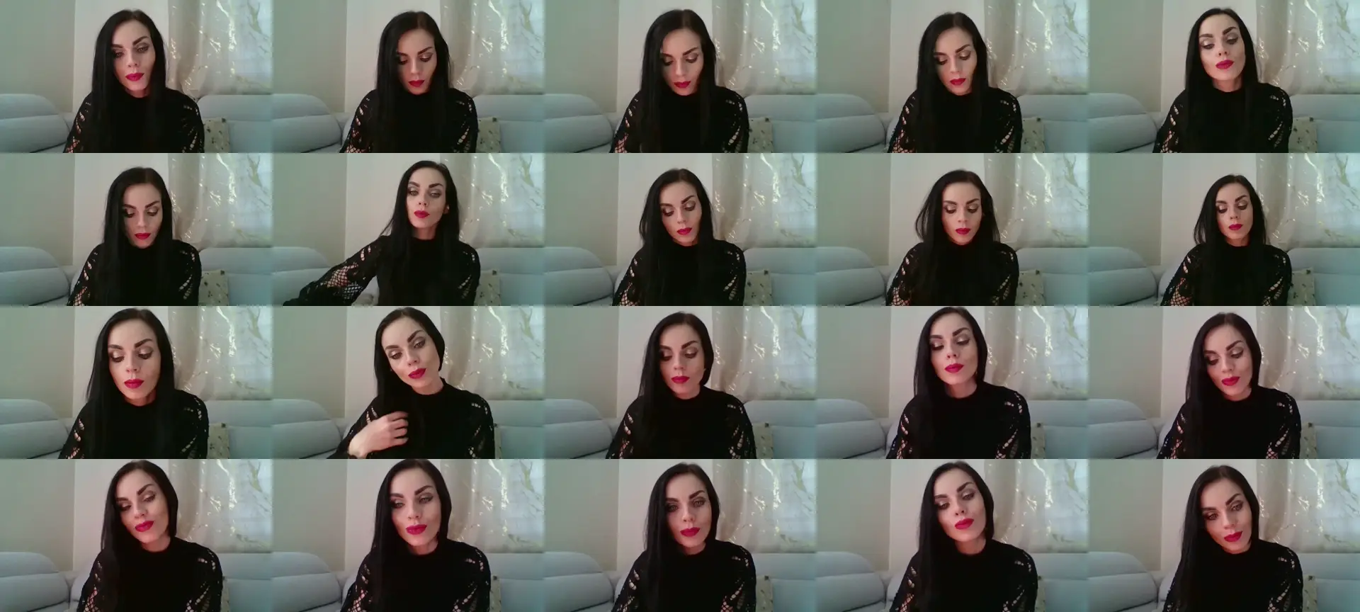 CassieKissy photo contact sheet