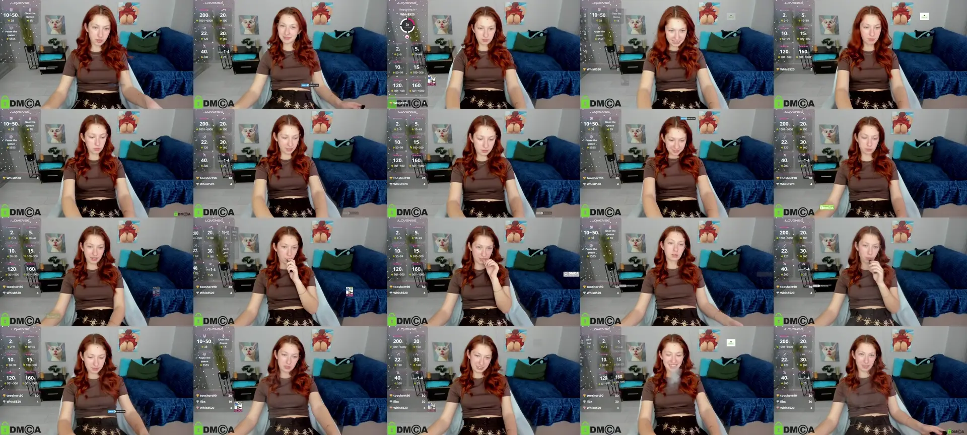 FoxyLizzy photo contact sheet