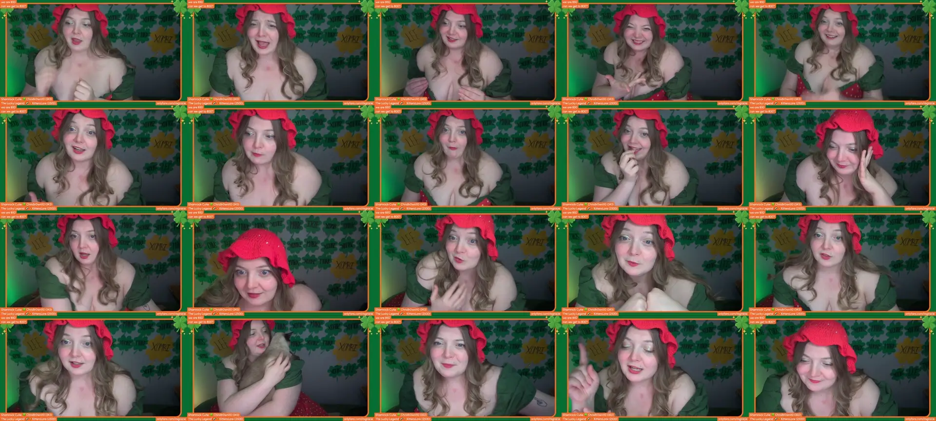 Gracie photo contact sheet