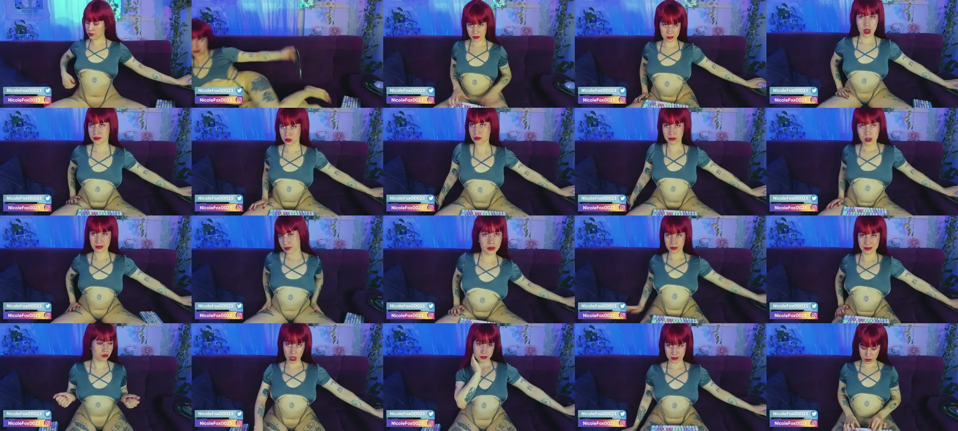 NicoleFox23 photo contact sheet