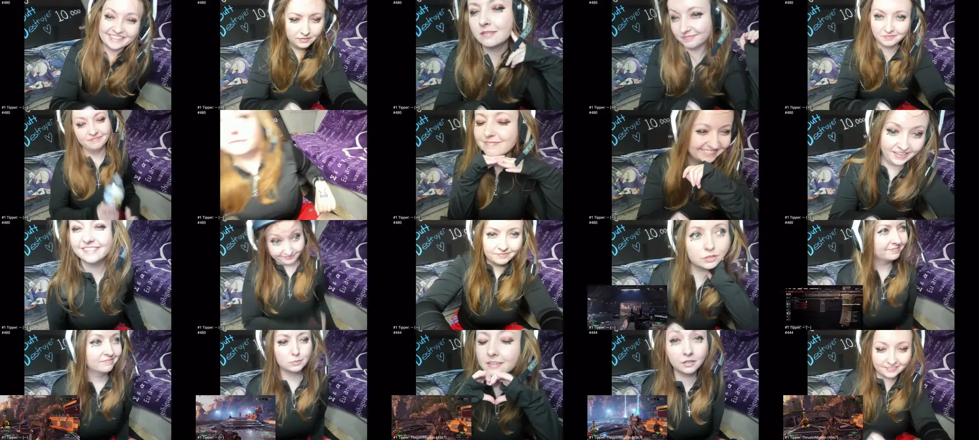 PrincessBluu photo contact sheet