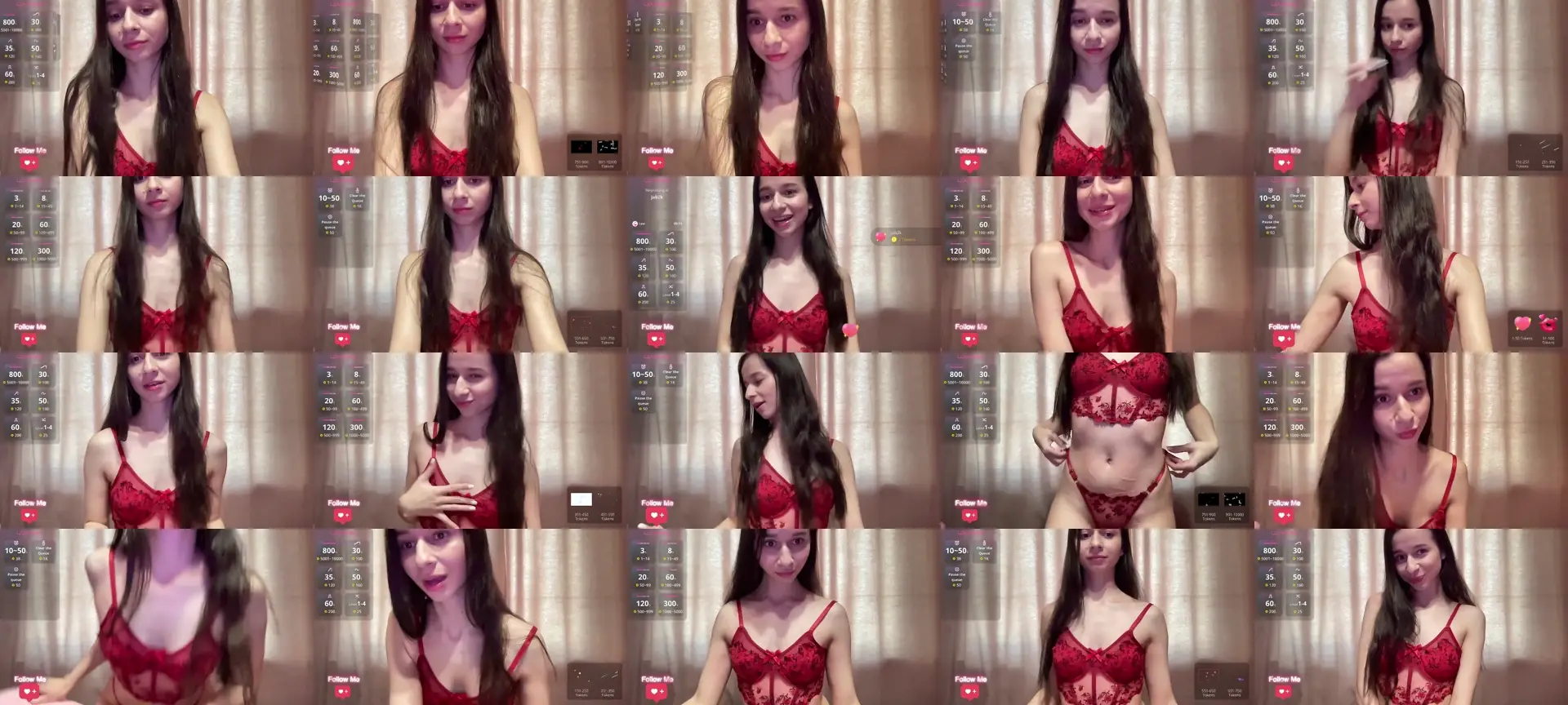 CuteRosie photo contact sheet