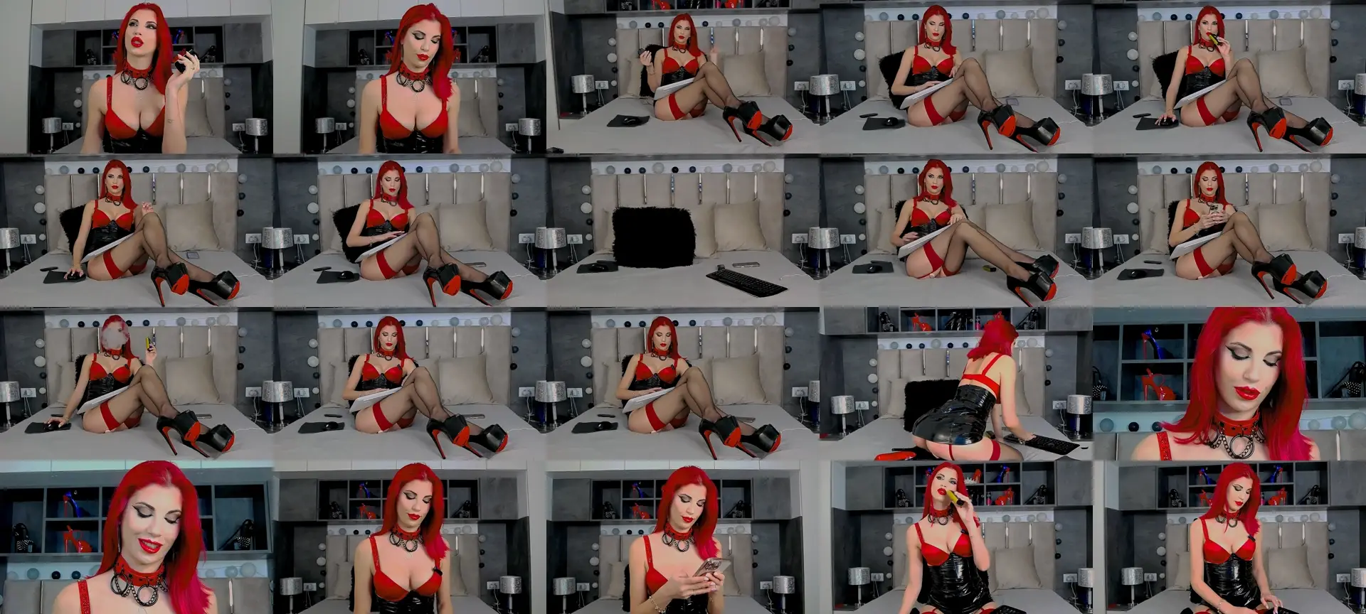 MissRebecaRed photo contact sheet