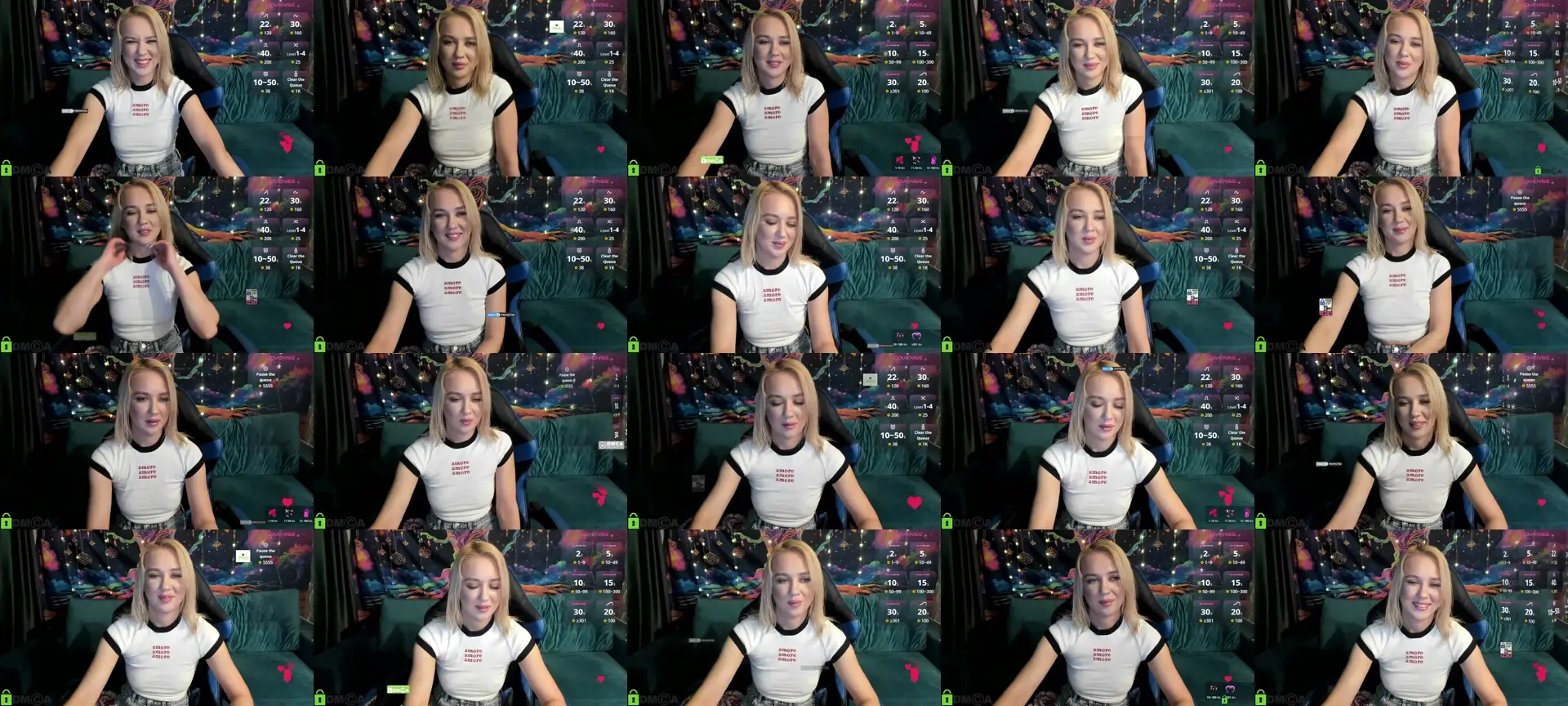 QueenBlondee photo contact sheet