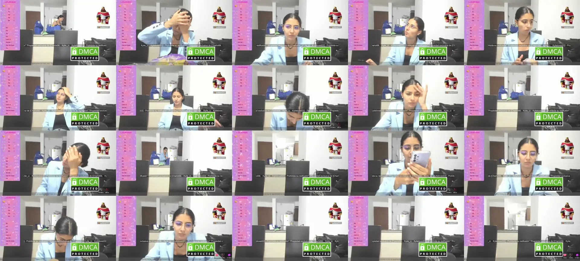 Kylie_U photo contact sheet