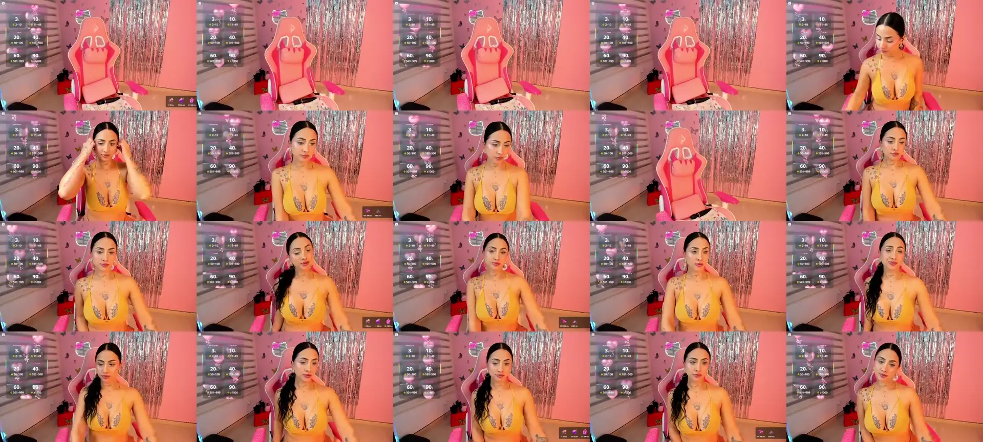 Megankitty666 photo contact sheet