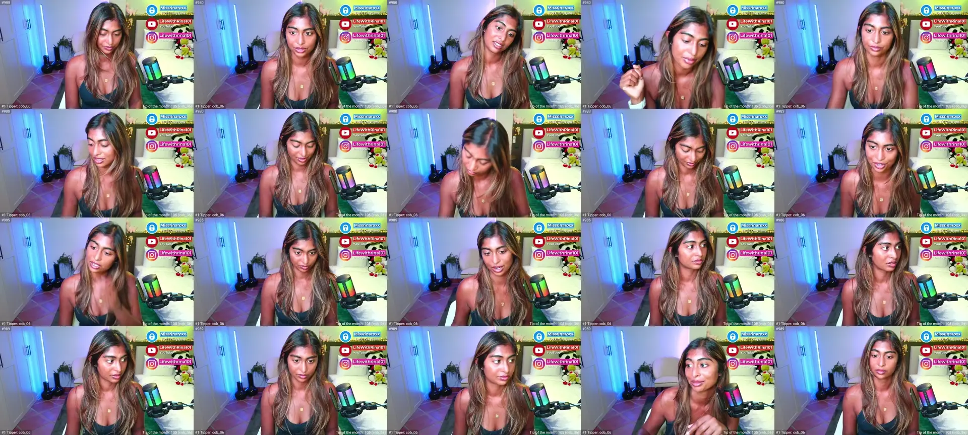 Missrinaroxx photo contact sheet