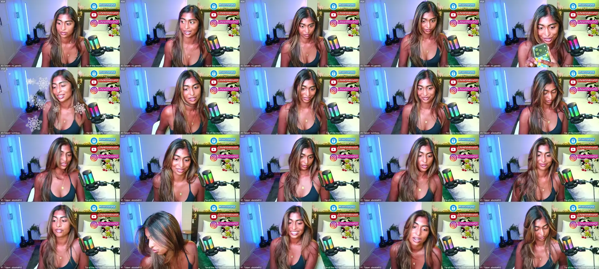 Missrinaroxx photo contact sheet