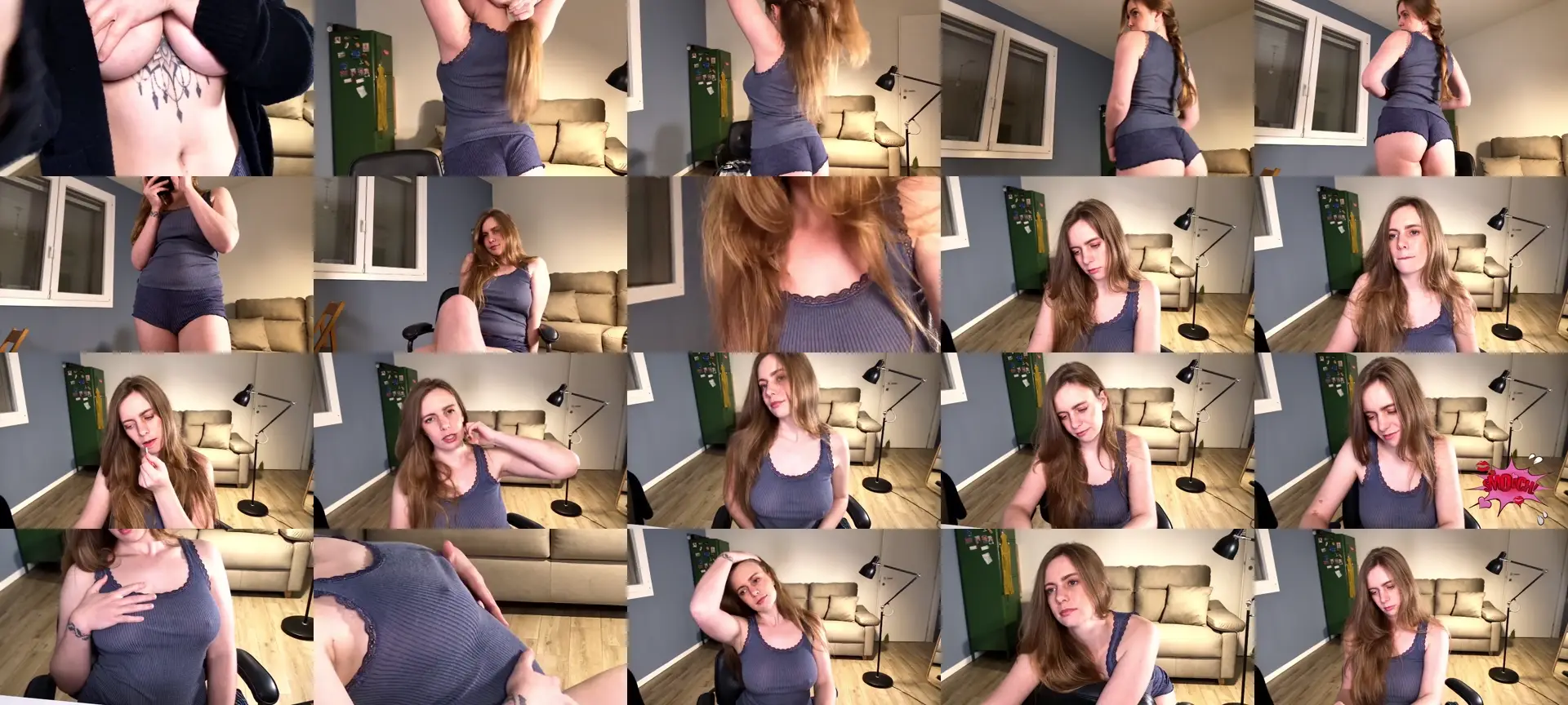 Personage photo contact sheet