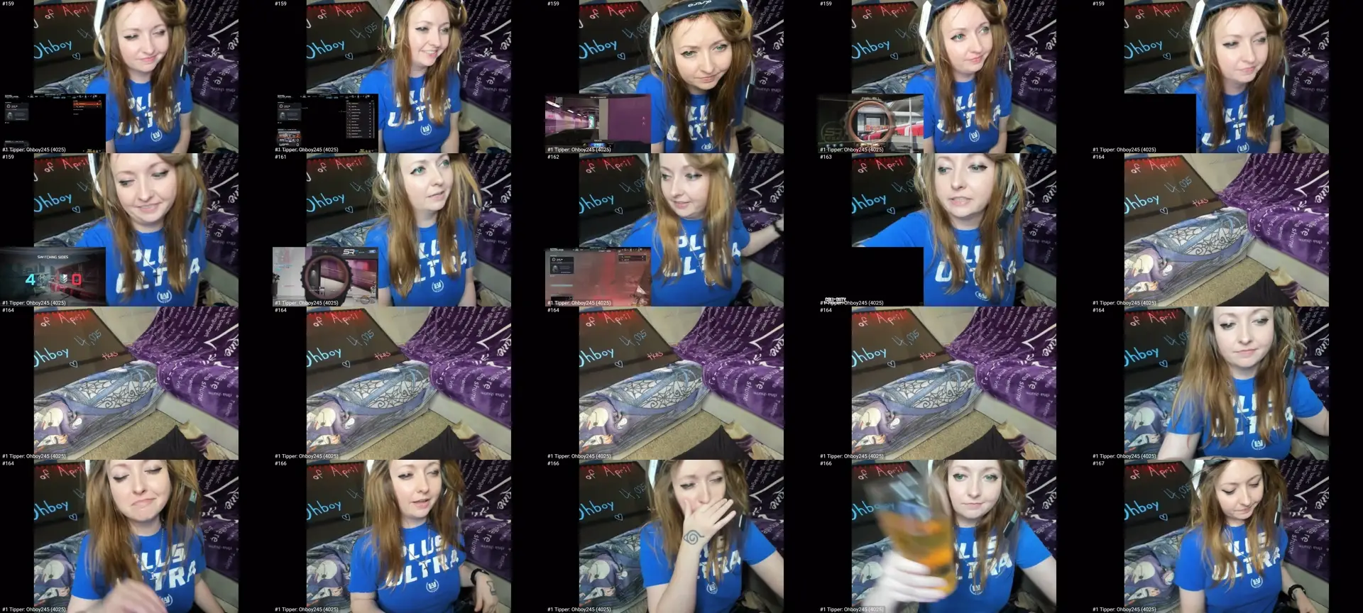 PrincessBluu photo contact sheet