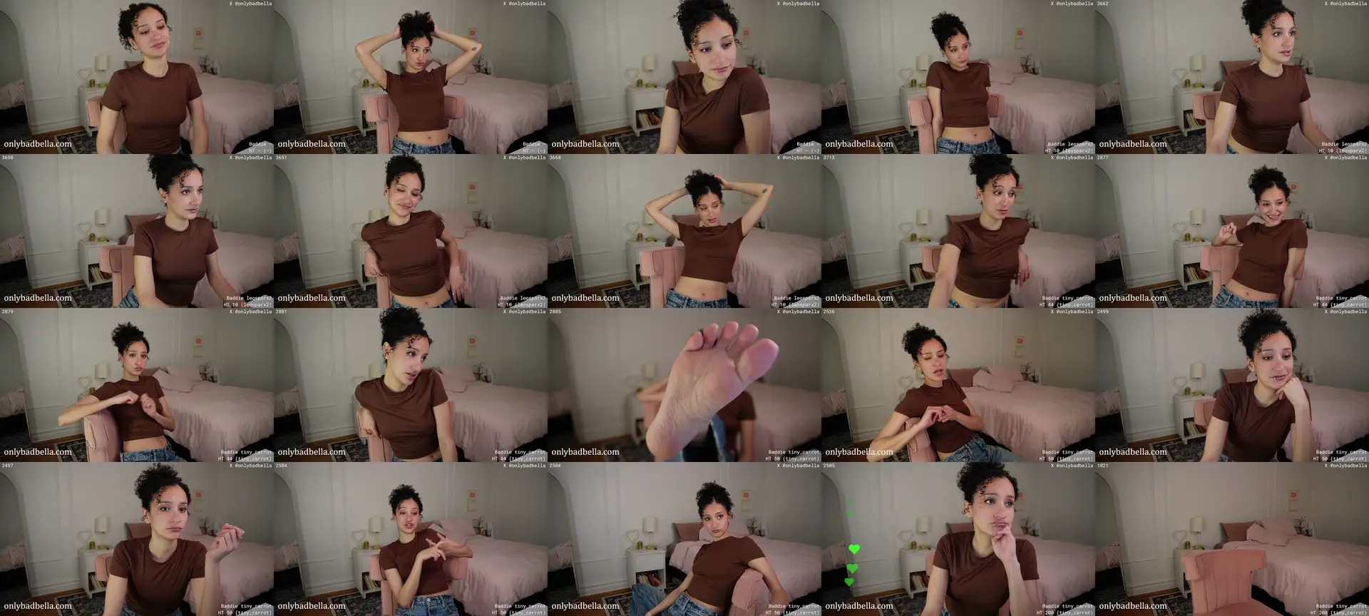 BadBella photo contact sheet