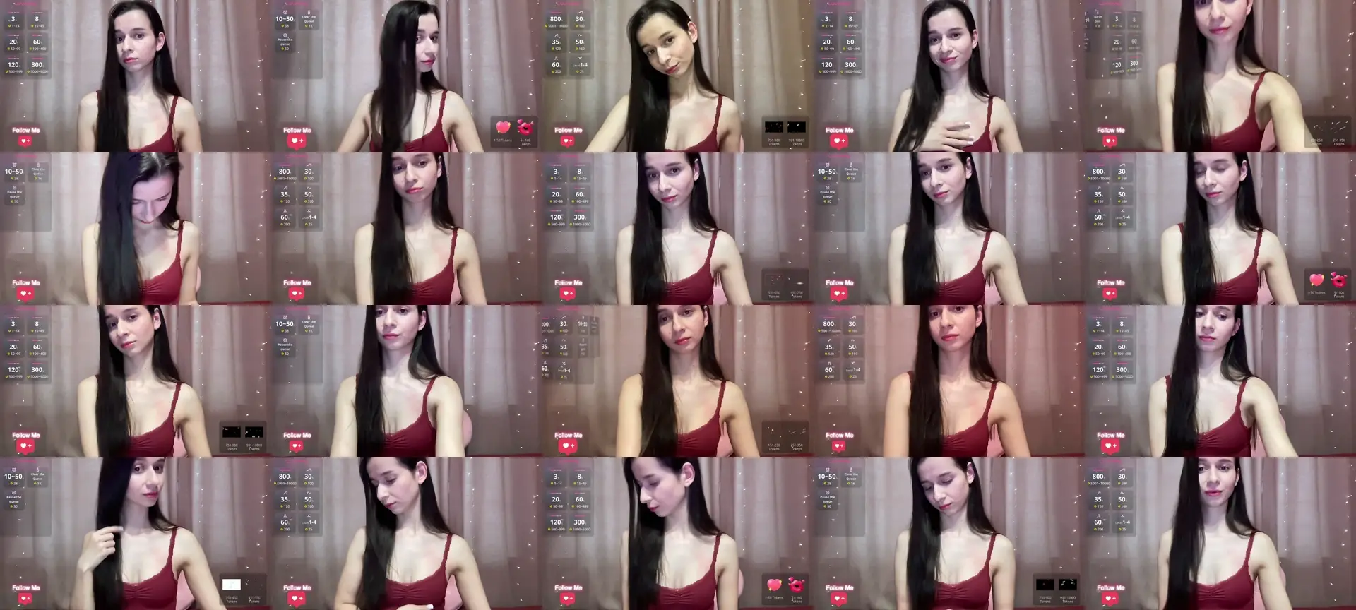 CuteRosie photo contact sheet