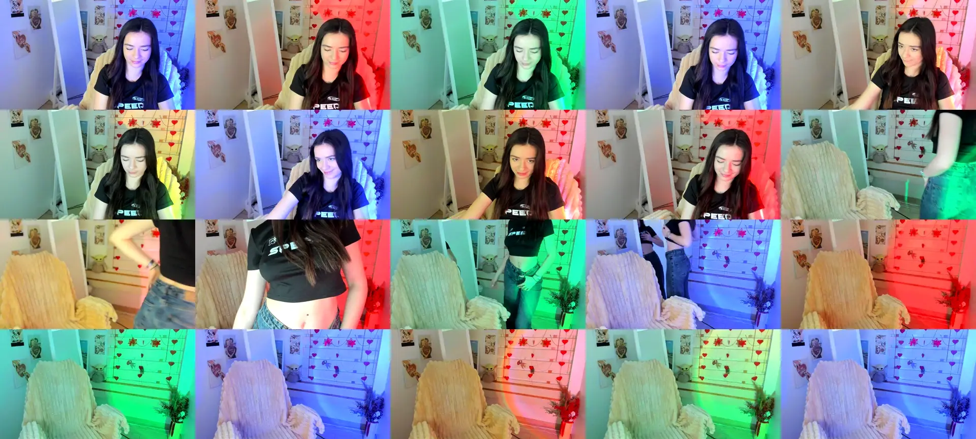 KiraLove photo contact sheet