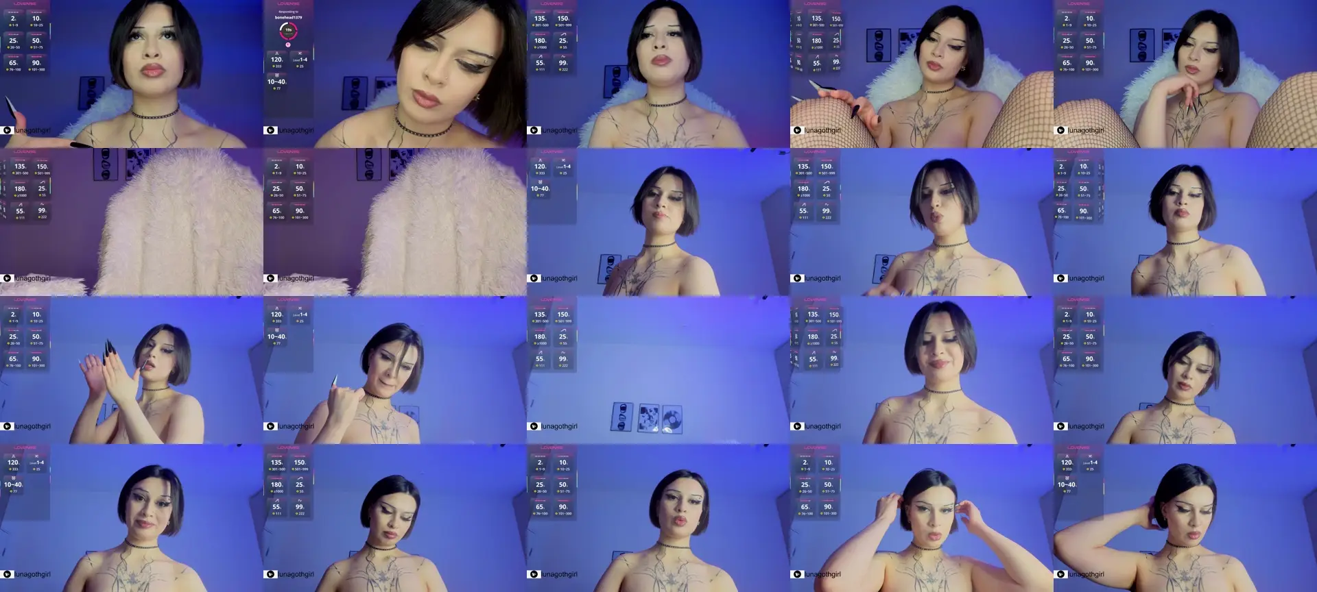 LunaGothGirl photo contact sheet