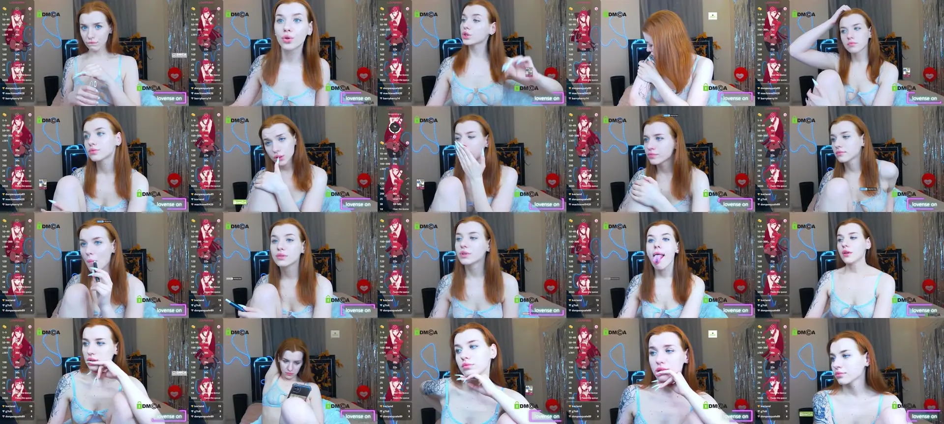 MeganCat photo contact sheet