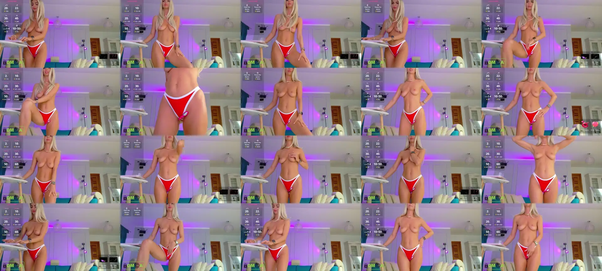 ShyEyesBlondy photo contact sheet