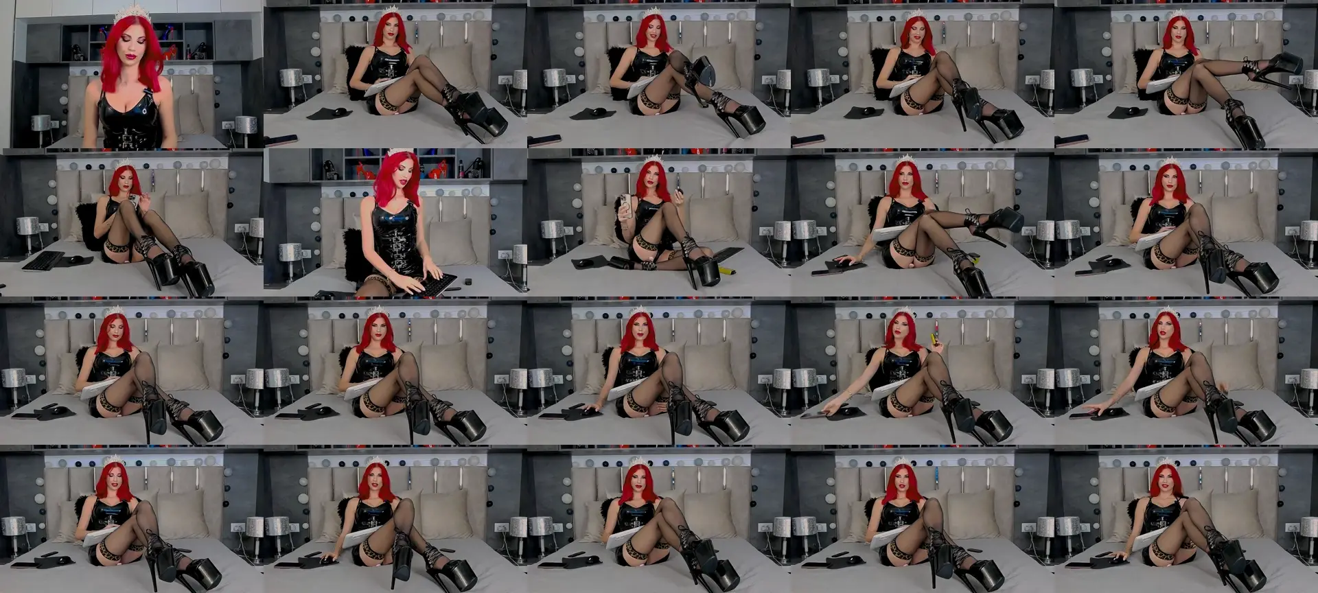 MissRebecaRed photo contact sheet