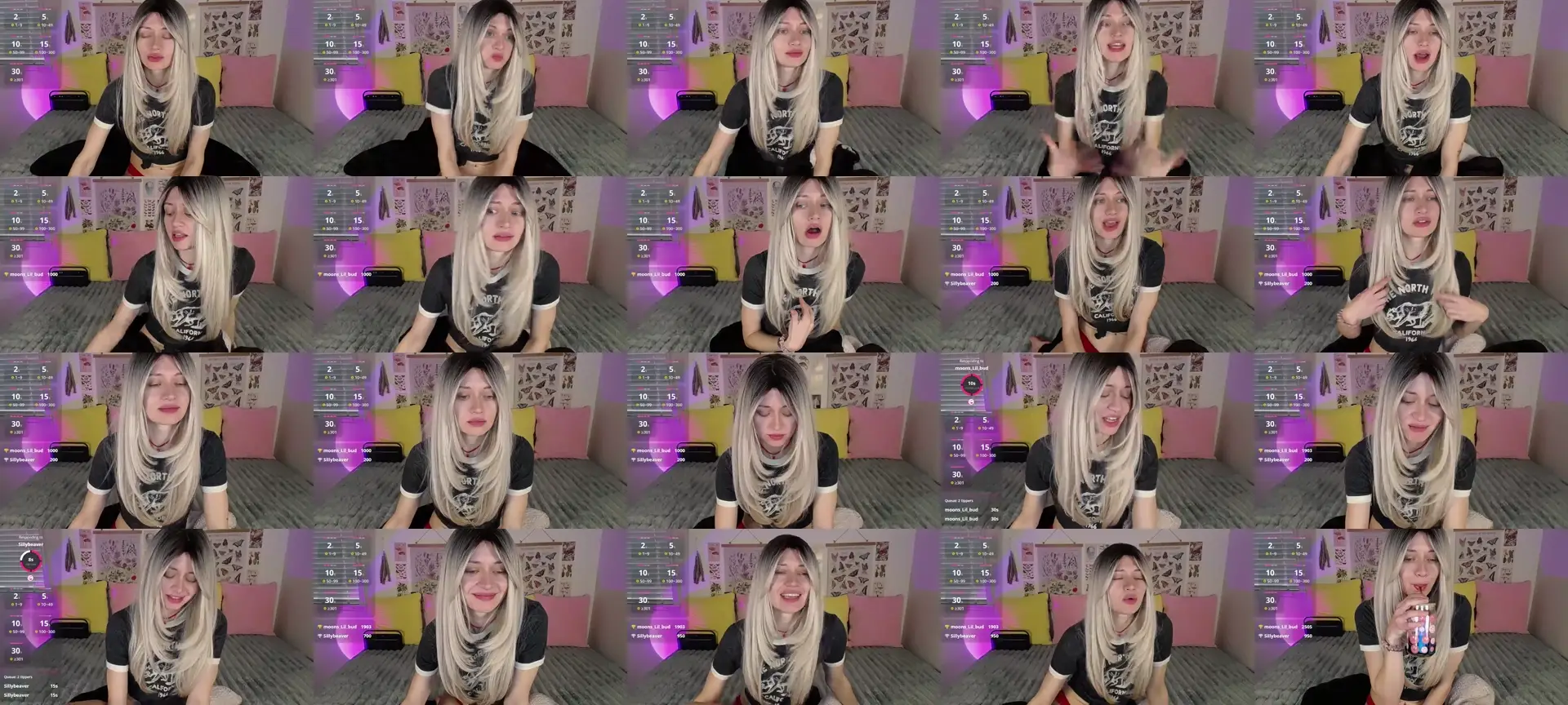 MoonLush photo contact sheet