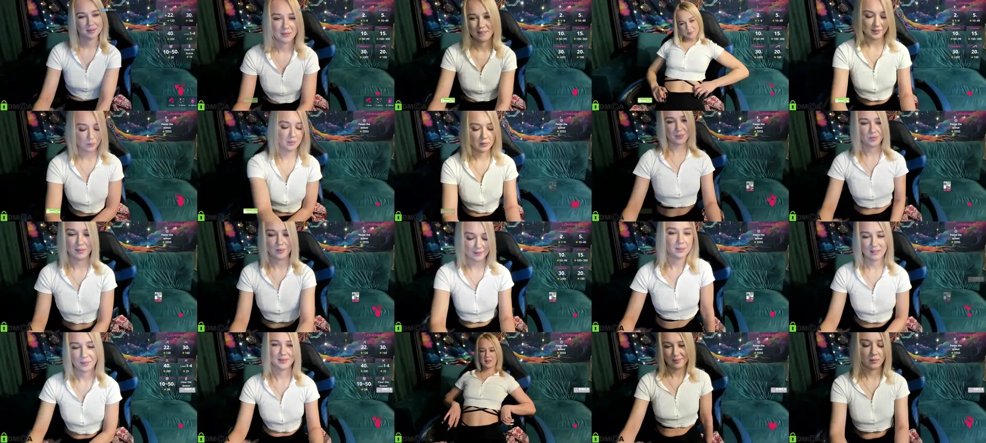 QueenBlondee photo contact sheet