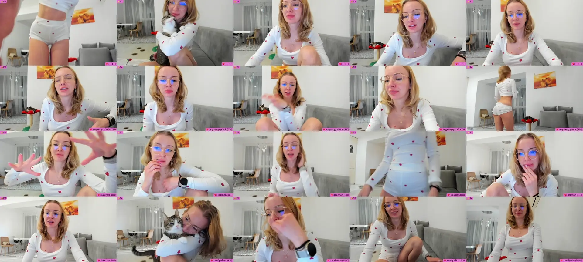Angie photo contact sheet