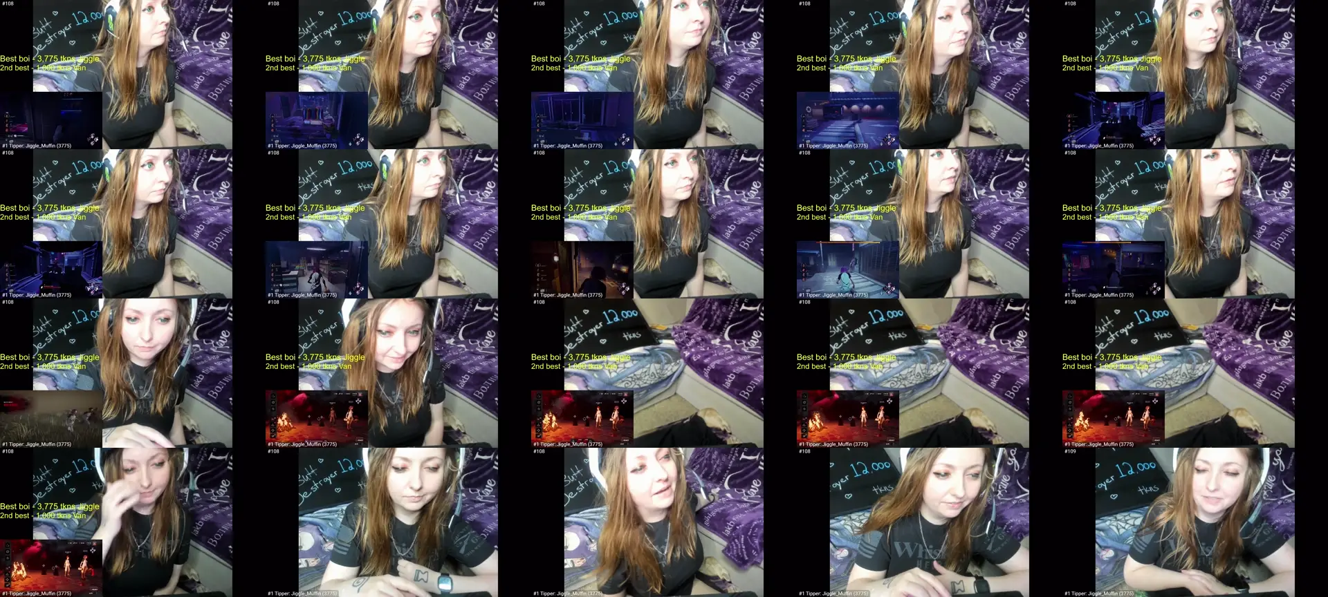 PrincessBluu photo contact sheet