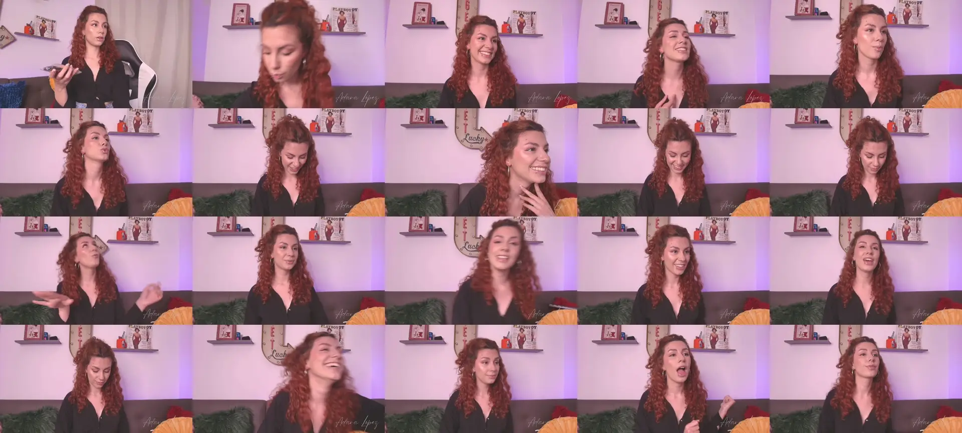 VelvetDara photo contact sheet