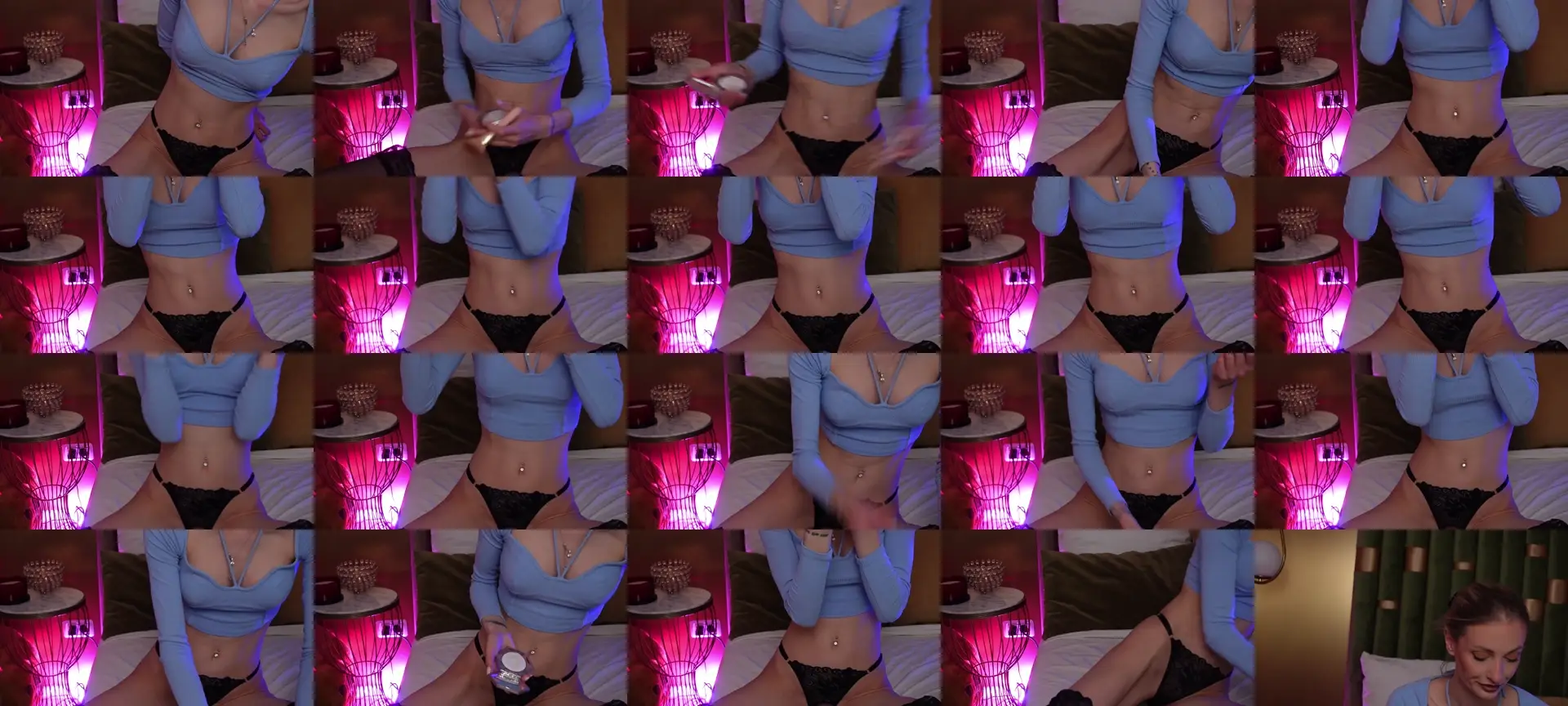 AmeliaAngelx photo contact sheet