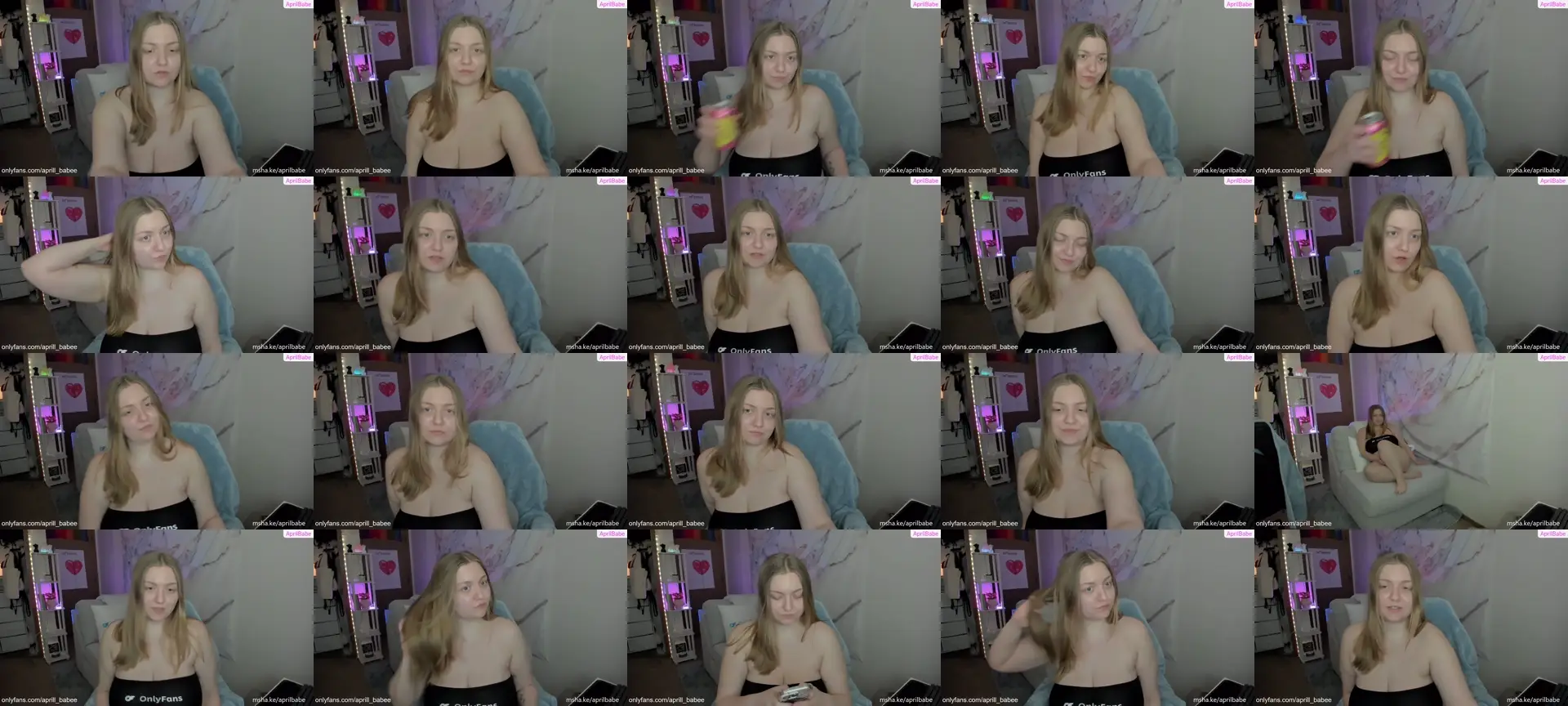 AprilBabe photo contact sheet