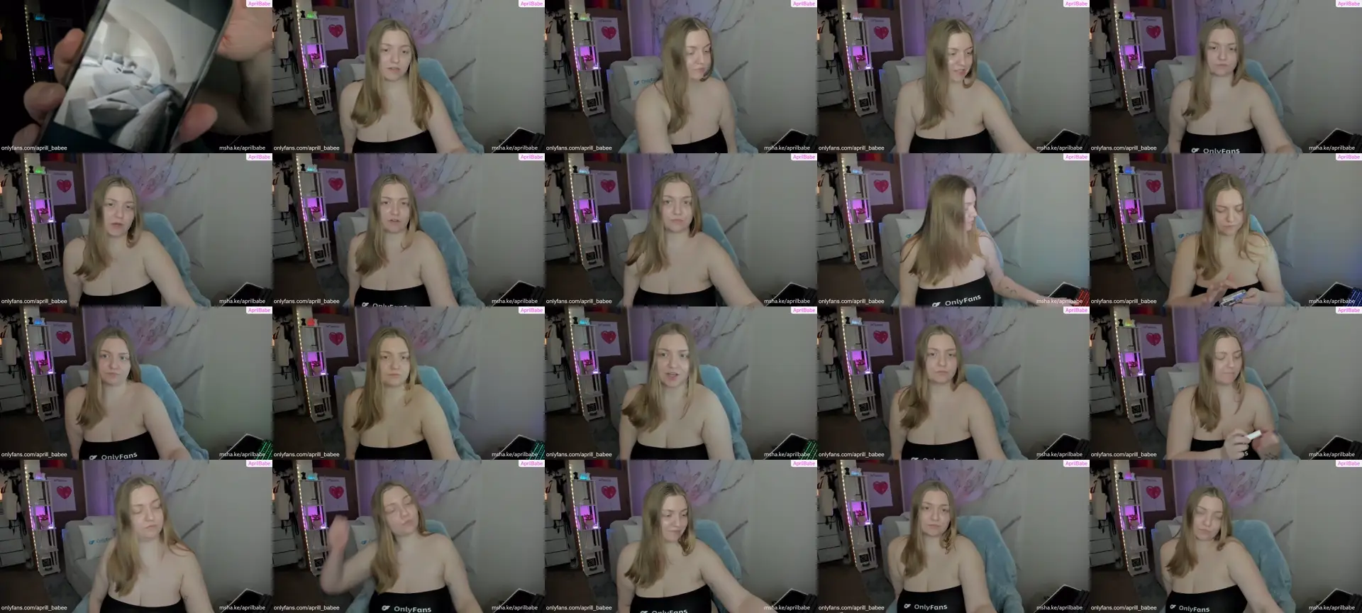 AprilBabe photo contact sheet